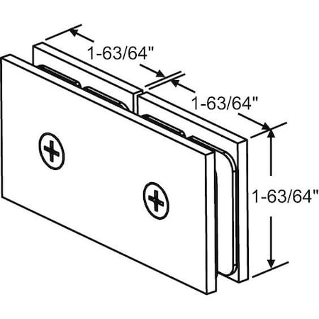 Strybuc Brass Shower Glass Clamp 22-264BNK